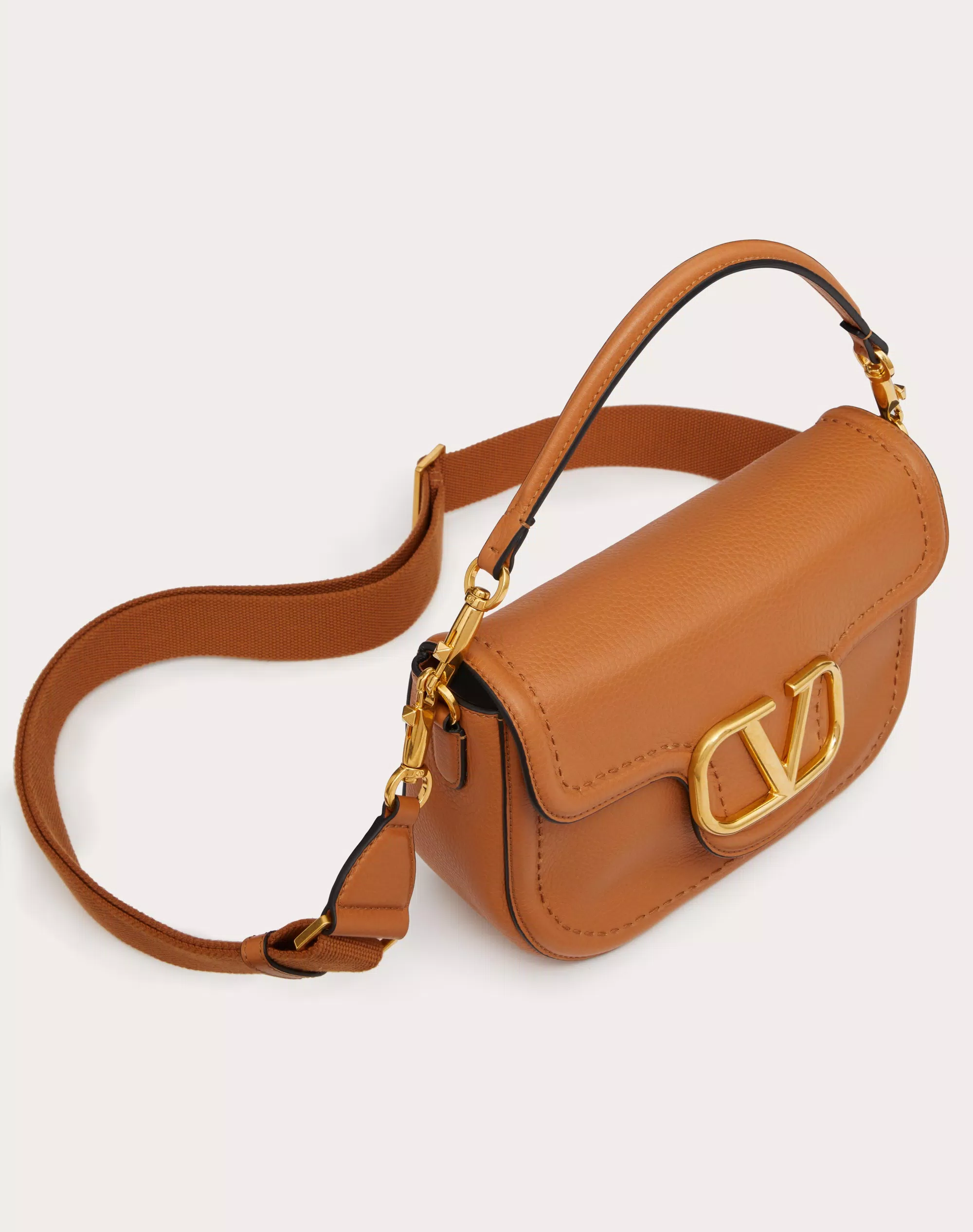 VALENTINO GARAVANI ALLTIME GRAINY CALFSKIN SHOULDER BAG